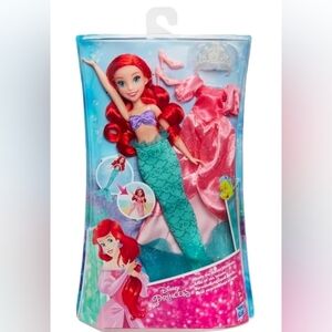 NWT Disney Ariel Doll with Purple Top and Teal Tail